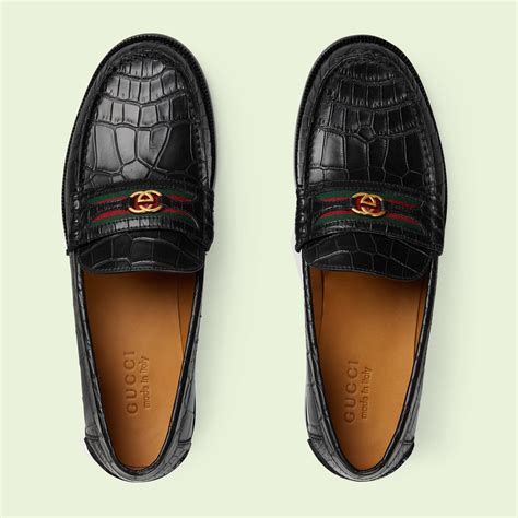 gucci jackie crocodile|gucci crocodile loafers men's.